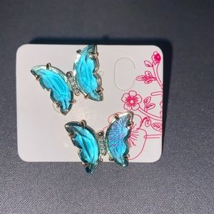 Turquoise butterfly earrings
